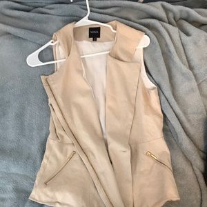 XOXO Brand Summer Vest with Drapey Lapel